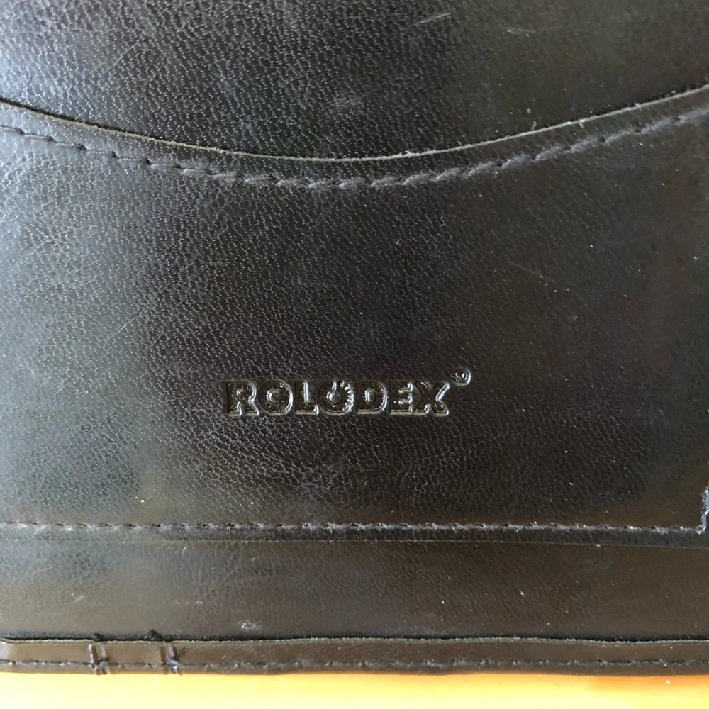 Rolodex Black Leather Business Card Organizer